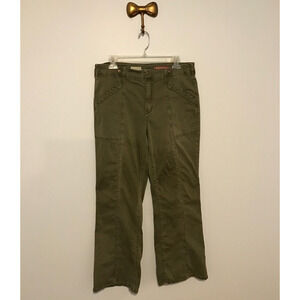 Anthropologie Pilcro Women's The Demilune Boot Utility Flare Green Pants - 31